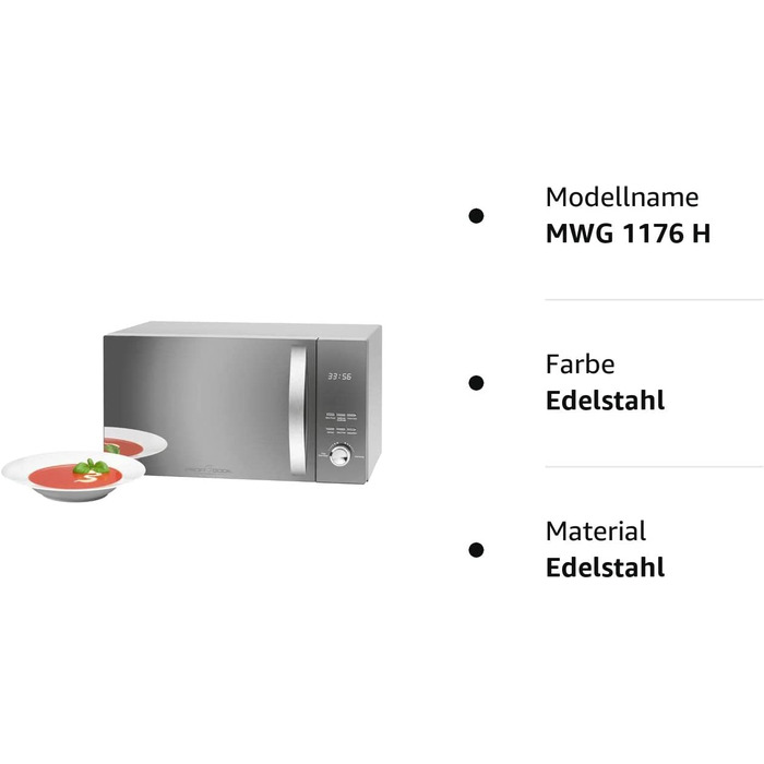 Микроволновая печь 23 л PC-MWG 1176 H ProfiCook