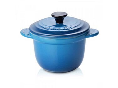 Мини-кокотница 13 см с крышкой, синяя Every Marseille Le Creuset