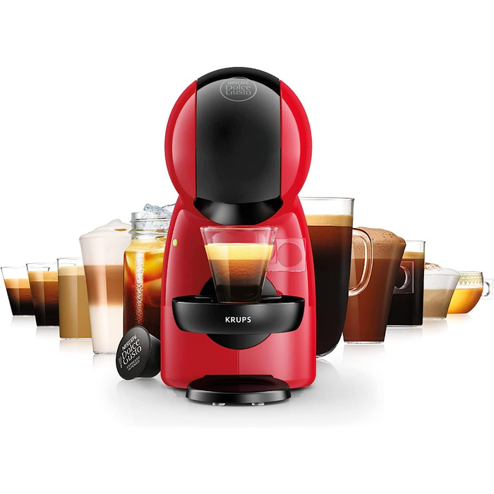 Капсульная кофемашина 0,8 л 1500 Вт, красная Nescafé Dolce Gusto Piccolo XS Krups