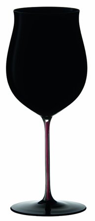 Фужер Burgundy Grand Cru 1050 мл, черный хрусталь с красной ножкой, ручная работа, Black Series, Riedel