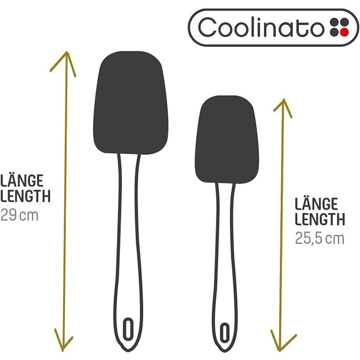 Набор силиконовых лопаток 25 см, 29 см, 2 предмета Coolinato