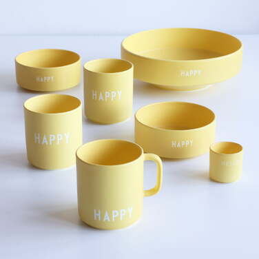 Пиала для закусок "Happy" 12 см Yellow Favourite Design Letters