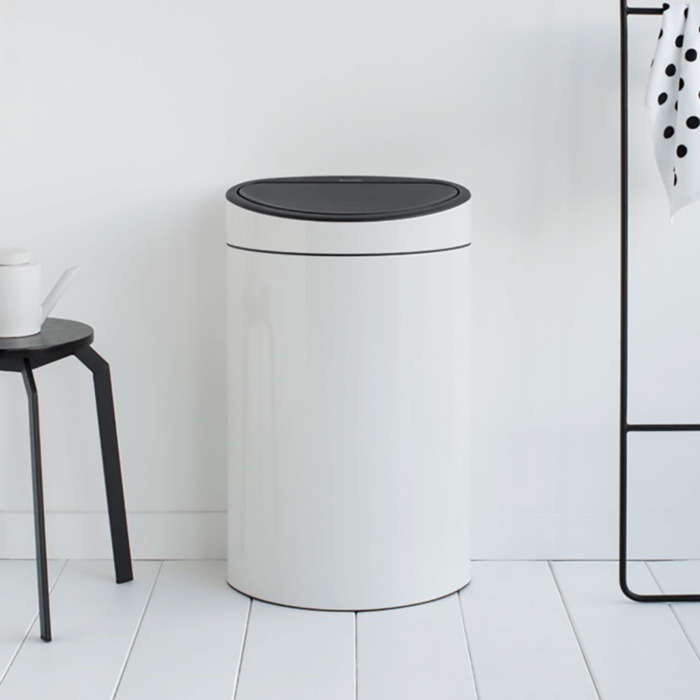 Мусорный бак 40 л белый Touch Bin Brabantia