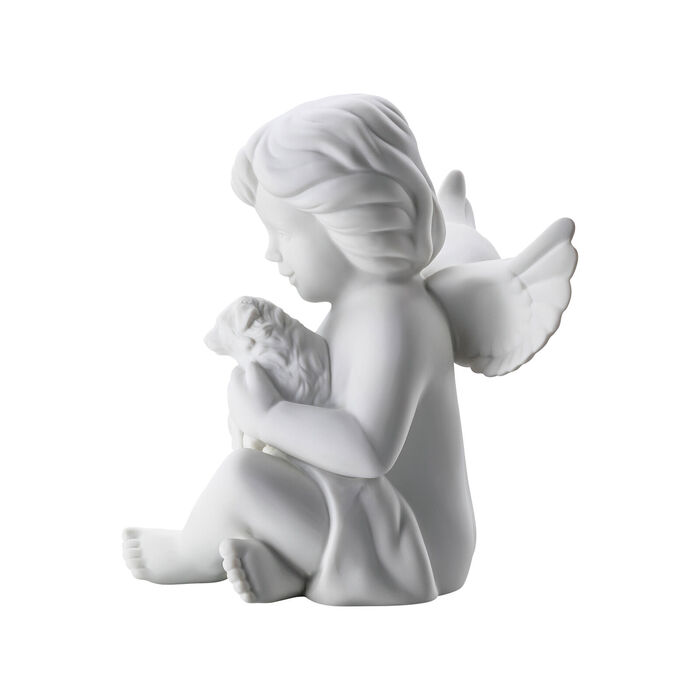 Фигурка "Ангел с собакой" 14,7 см матовая Angels Rosenthal