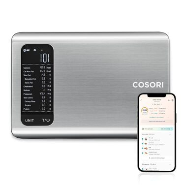 Весы кухонные цифровые до 5 кг 26,5 x 18 x 3 см Silver COSORI