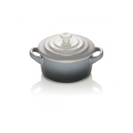 Мини-кокотница с крышкой 10 см, серая Ombré Le Creuset