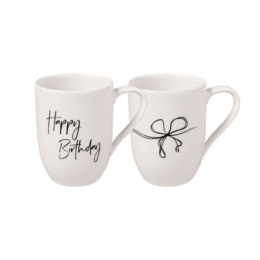 Набор из 2 кружек "Happy Birthday" 0,28 л Statement Lines Villeroy & Boch