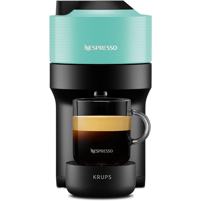 Капсульная кофемашина 1500 Вт, мятно-зеленая Nespresso Vertuo Pop ‎XN9204 Krups