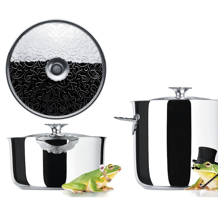 Кастрюля с двумя ручками 24 см 5 л металлик Dressed Alessi