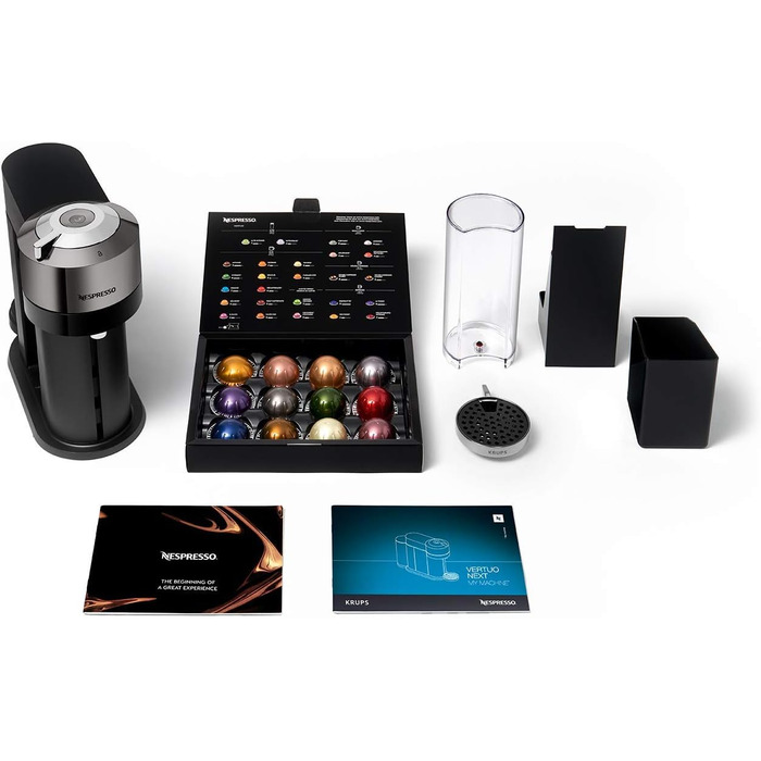 Капсульная кофемашина 1.1 л 1260 Вт, черная Nespresso Vertuo Next XN910C Krups