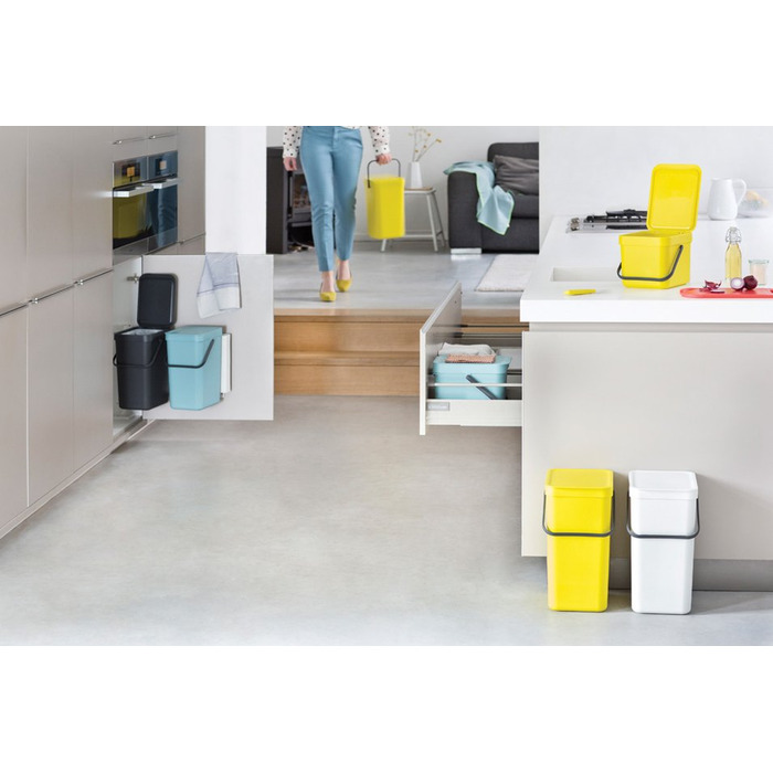 Мусорное ведро 16 л белое Sort&Go Brabantia