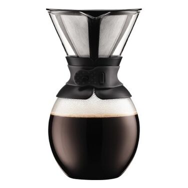 Кофейник с фильтром черный, 1,5 л, Pour Over Bodum