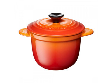 Мини-кокотница 13 см с крышкой, оранжевая Every Flame Le Creuset