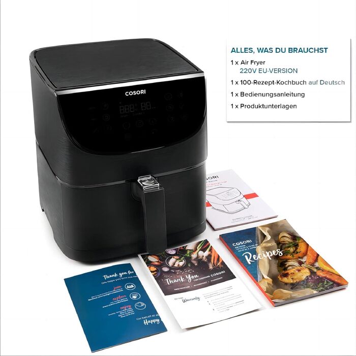 Фритюрница многофункциональная 5,5 л 1700 Вт Hot Air Fryer XXL COSORI