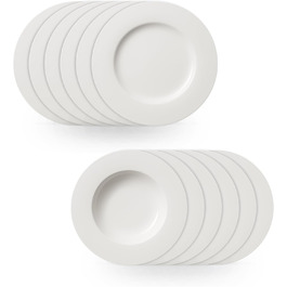 Набор тарелок 12 предметов Twist White Villeroy & Boch