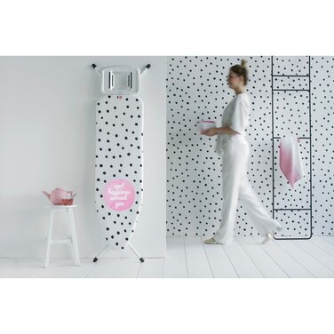 Доска со стационарной подставкой для парового утюга 124 x 38 см (B) DOTS Brabantia