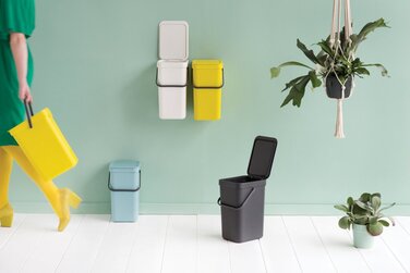 Мусорное ведро 12 л серое Sort&Go Brabantia