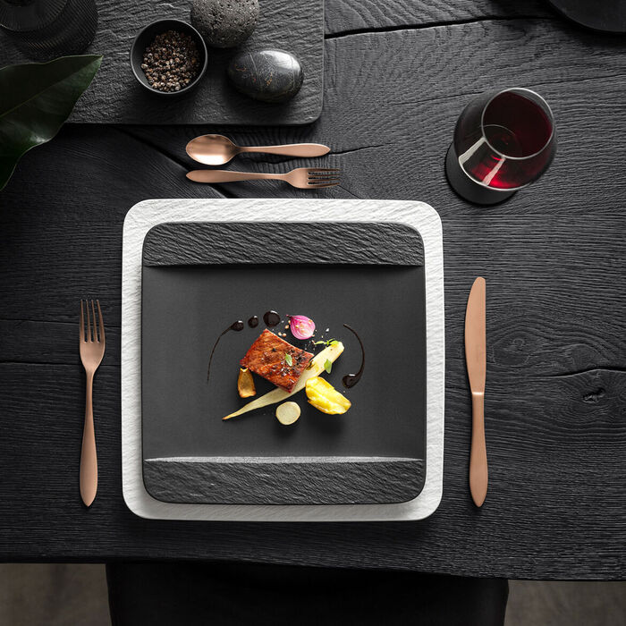 Тарелка 28 см Black/Gray Manufacture Rock Villeroy & Boch