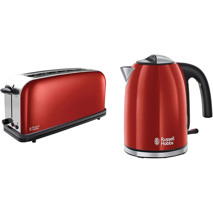 Тостер с широким слотом и 6-ю уровнями мощности и чайник 1,7 л, 2400 Вт Russell Hobbs Colours+