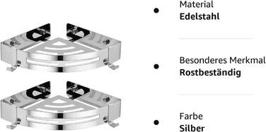 Набор угловых полок для ванной комнаты 2 предмета Hoomtaook