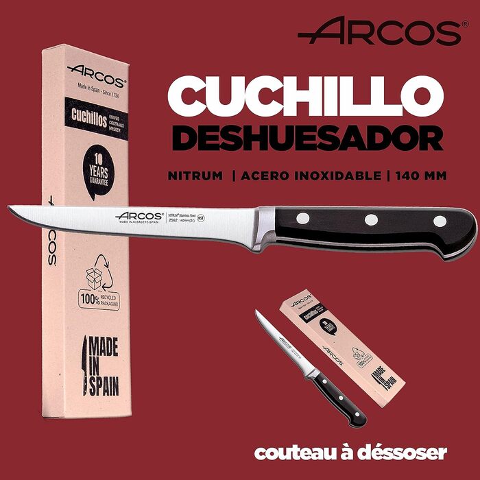 Нож для обвалки 14 см Cuchillos Arcos