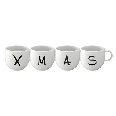 Набор рождественских кружек 0,290 л, 4 предмета Letters Mugs Villeroy & Boch