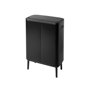 Мусорный бак с ножками 2х30 л черный матовый Bo Touch Bin Brabantia