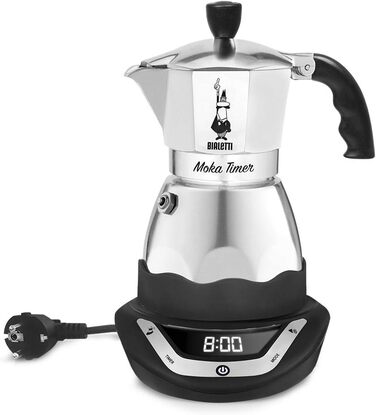 Кофеварка для эспрессо на 6 чашек 365 Вт Moka Electric Timer Bialetti