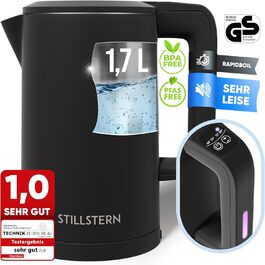 Электрочайник с регулировкой температуры 1,7 л Black Stillstern