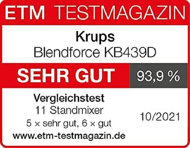 Блендер 1.25 л 800 Вт KB439D Blendforce 2 Krups